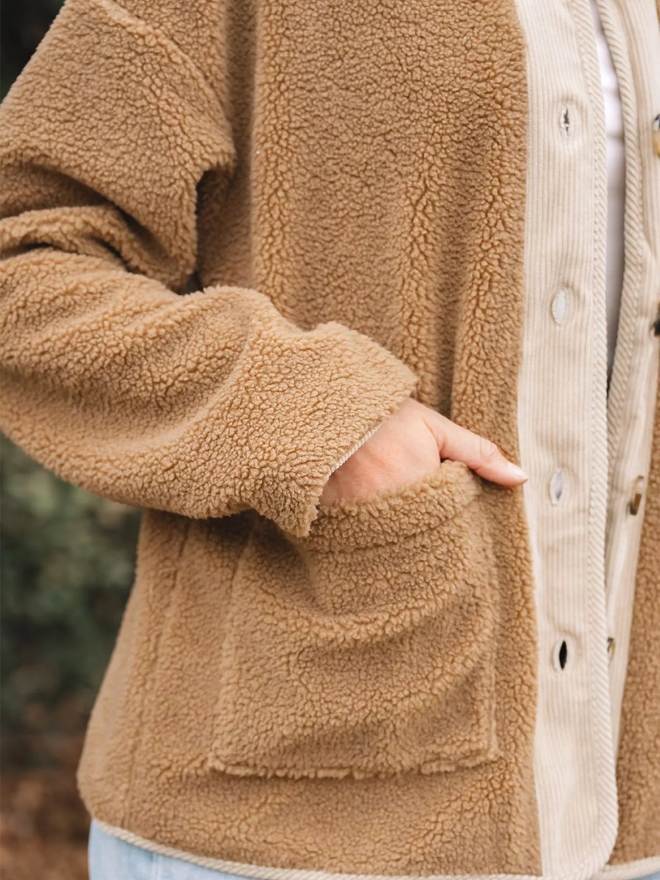 Leanne | Women's Button-Front Sherpa Jacket - Image 6