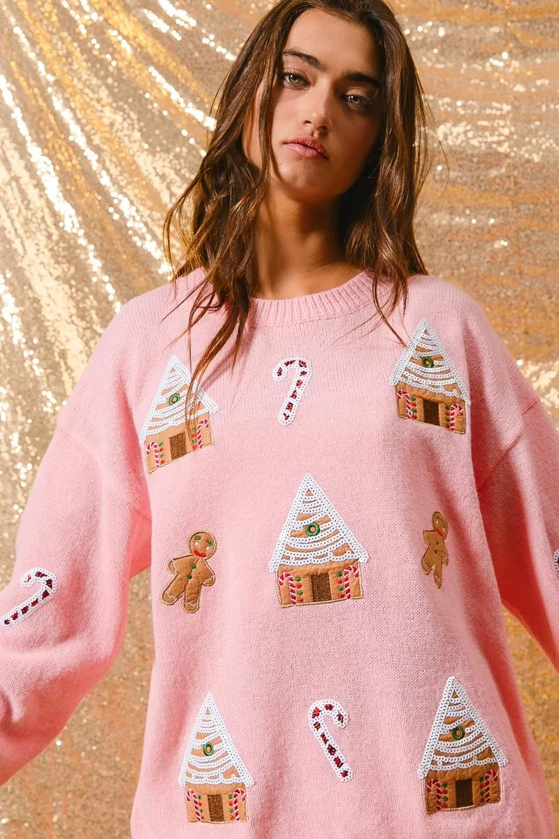 Jocelyn | Women's Novelty Christmas Crew Neck Sweater - Image 2
