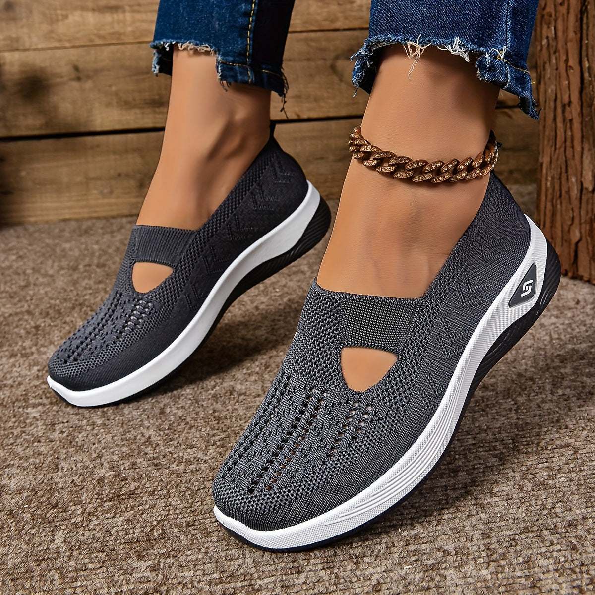Barbara | Stylish Low-Cut Sneakers - Breathable Knit and Cushioned Comfort - Image 7