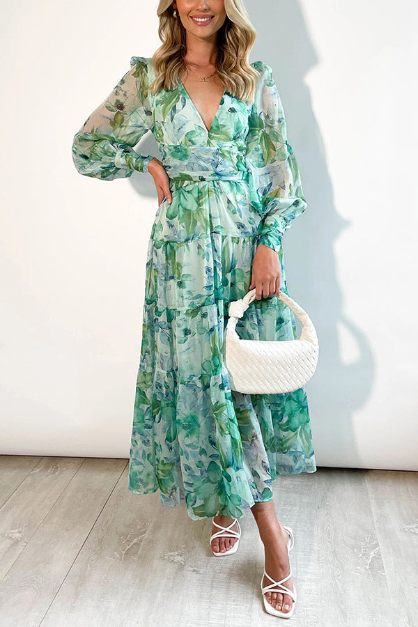 Sandra | Romantic Floral Wrap Dress for Women - Image 4