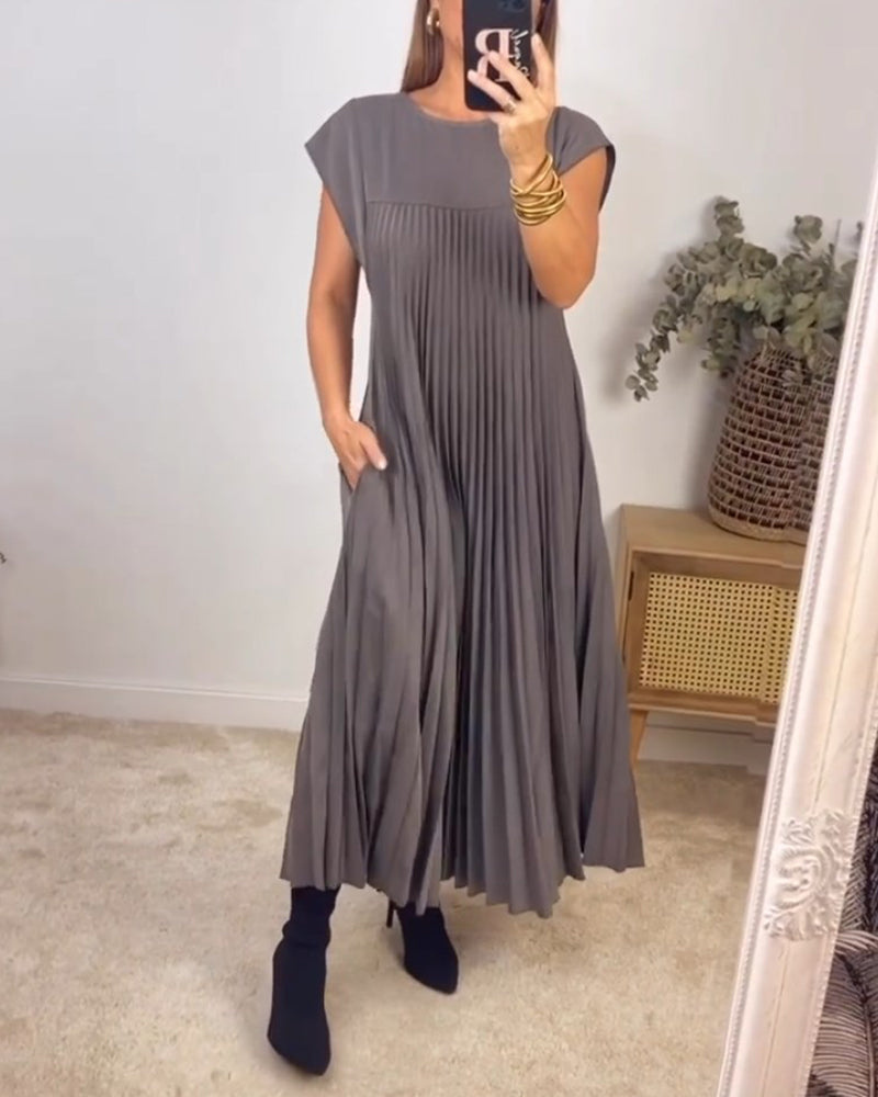 Martha | Elegant Pleated Maxi Dress - Image 12
