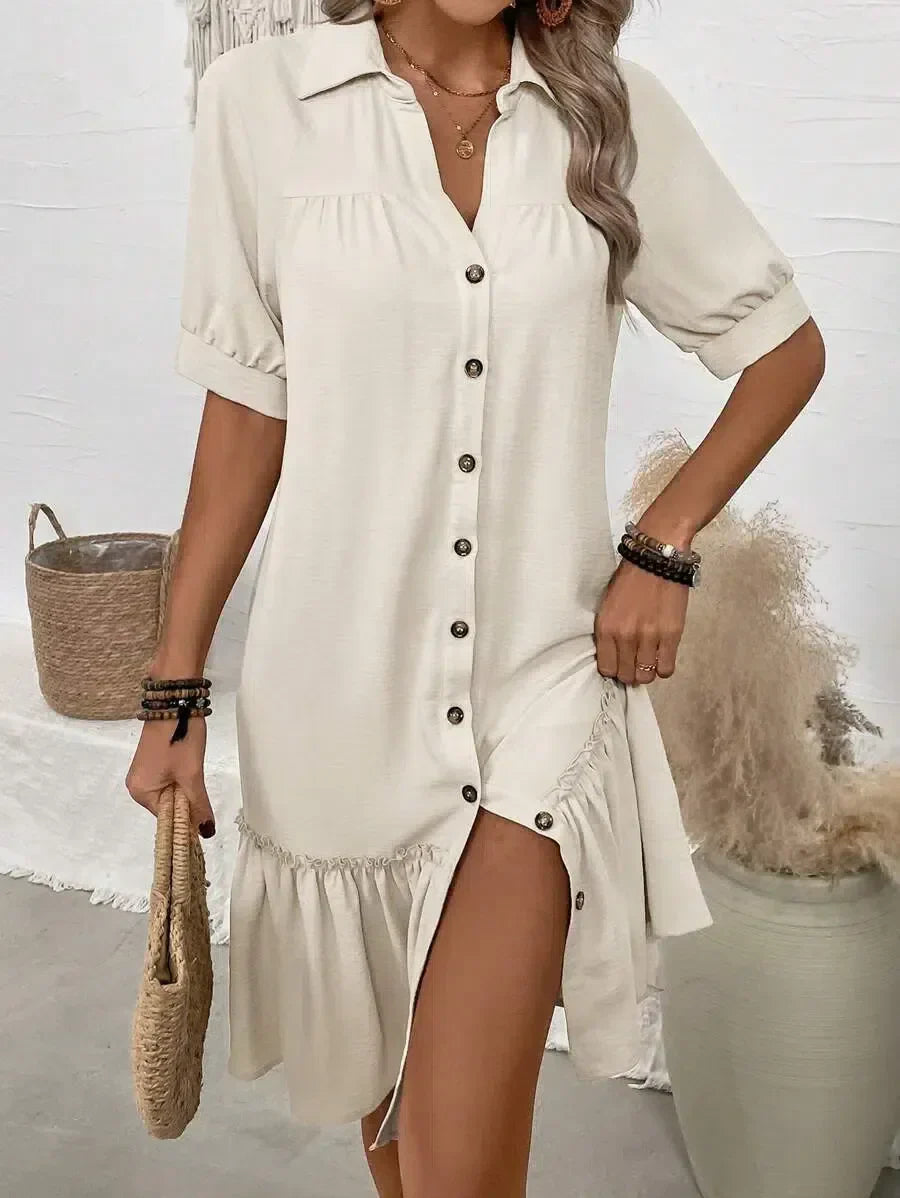 Rachel | Elegant Down Ruffle Dress for Every Occasion - Image 4