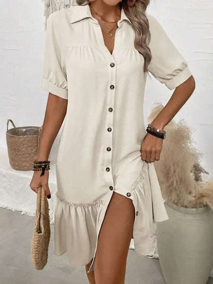 Rachel | Elegant Down Ruffle Dress for Every Occasion - Image 4