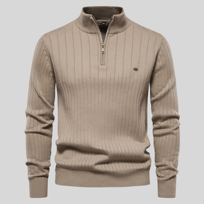 Louie | Men's Quarter Zip Long Sleeve Sweater - Image 9