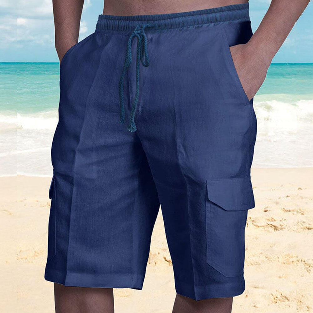 Clarence | Stylish Linen Cargo Shorts for Summer - Image 3