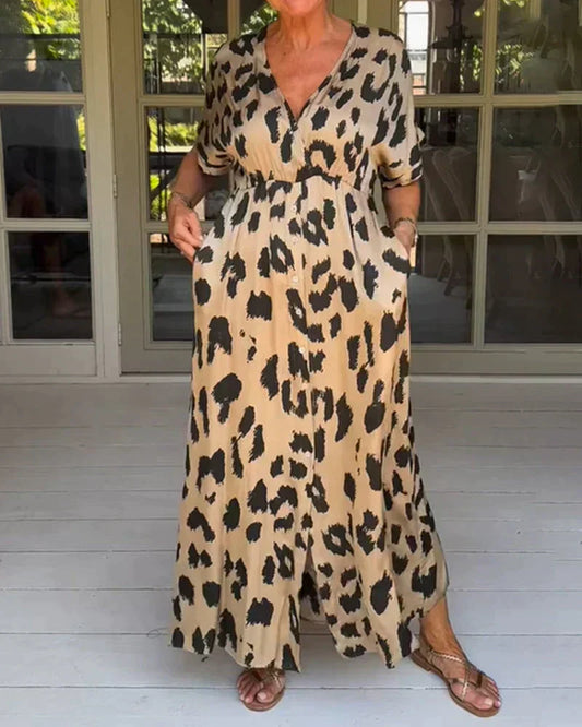 Sharon | Stylish Leopard Print Dress - Image 1
