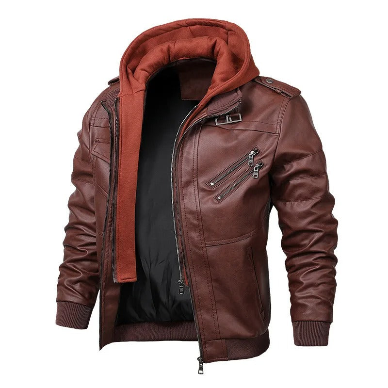 Leonard | Men's Hooded Bomber Jacket - Image 5