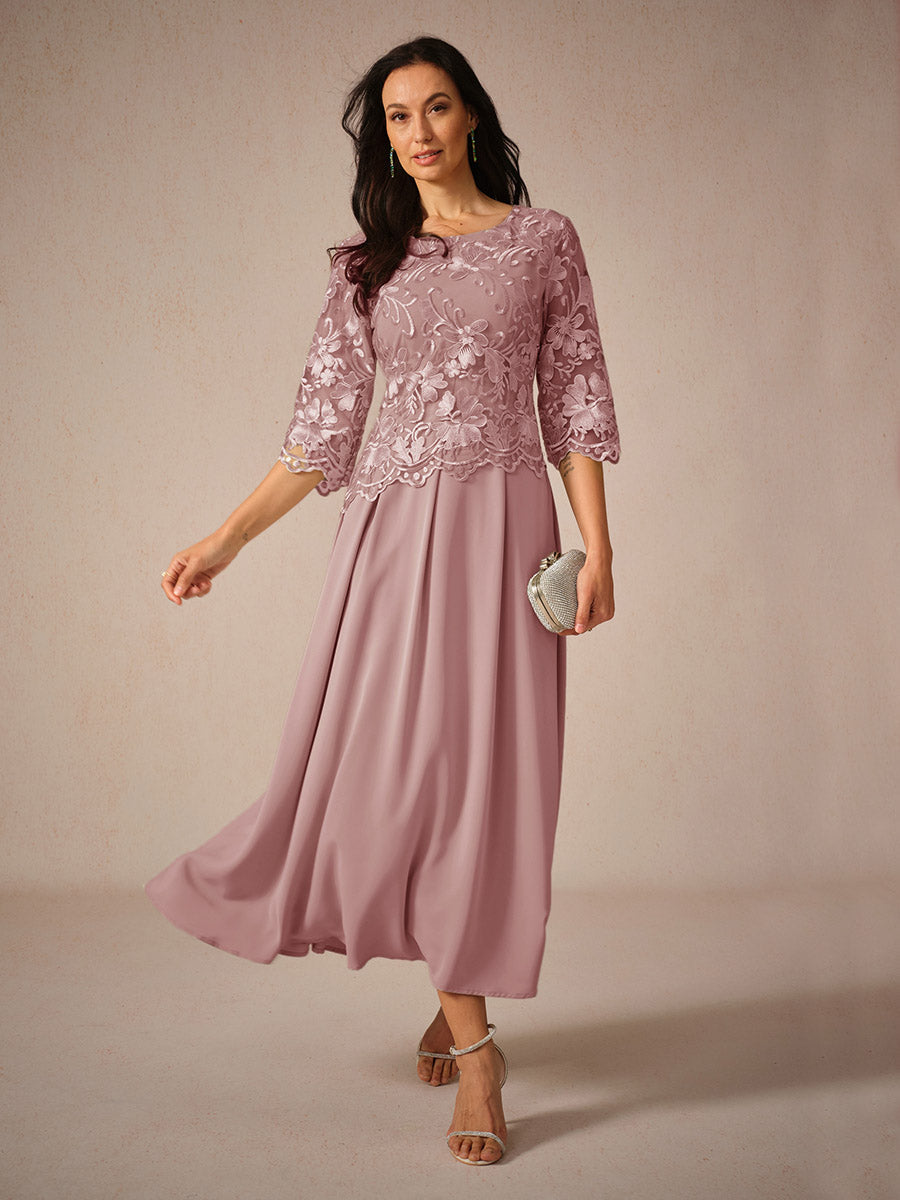 Naomi | Elegant Quarter Sleeve Maxi Dress for Formal Events - Image 5