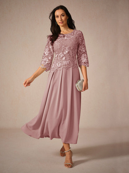 Naomi | Elegant Quarter Sleeve Maxi Dress for Formal Events - Image 5