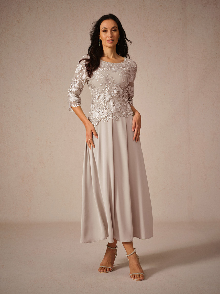 Naomi | Elegant Quarter Sleeve Maxi Dress for Formal Events - Image 11