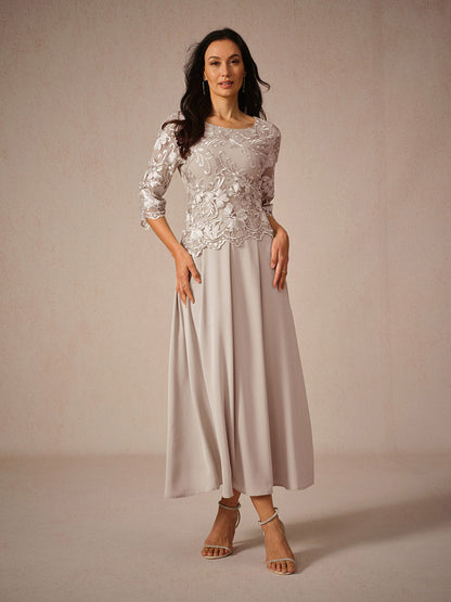Naomi | Elegant Quarter Sleeve Maxi Dress for Formal Events - Image 11