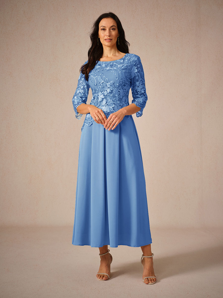 Naomi | Elegant Quarter Sleeve Maxi Dress for Formal Events - Image 9