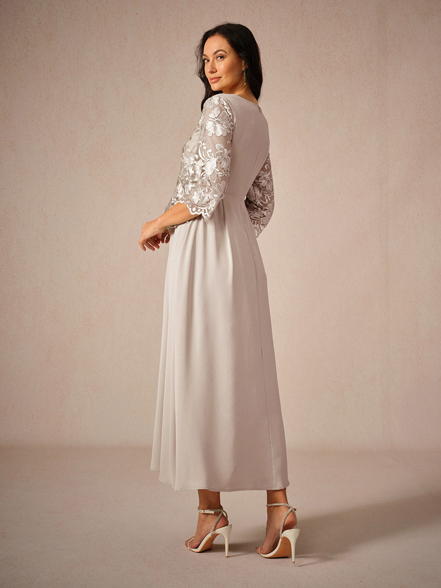 Naomi | Elegant Quarter Sleeve Maxi Dress for Formal Events - Image 12