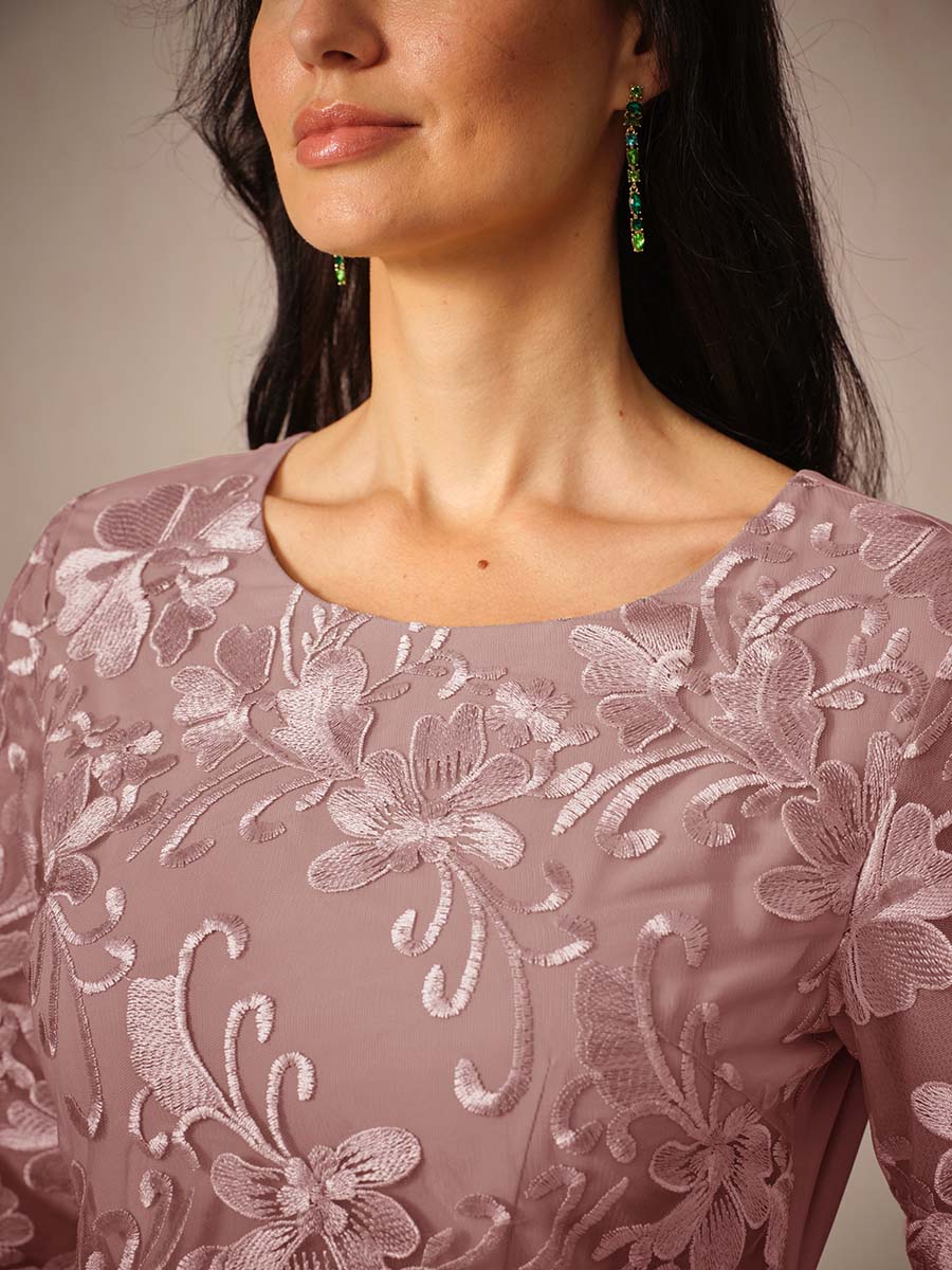 Naomi | Elegant Quarter Sleeve Maxi Dress for Formal Events - Image 7