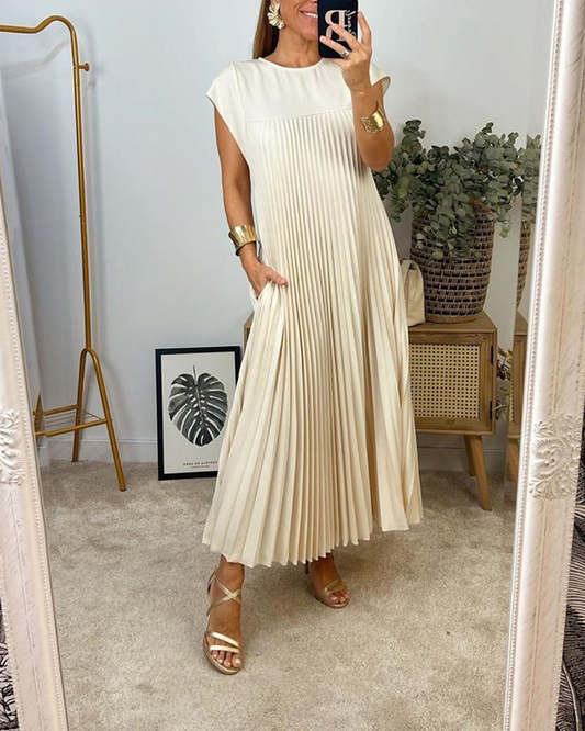 Martha | Elegant Pleated Maxi Dress - Image 1