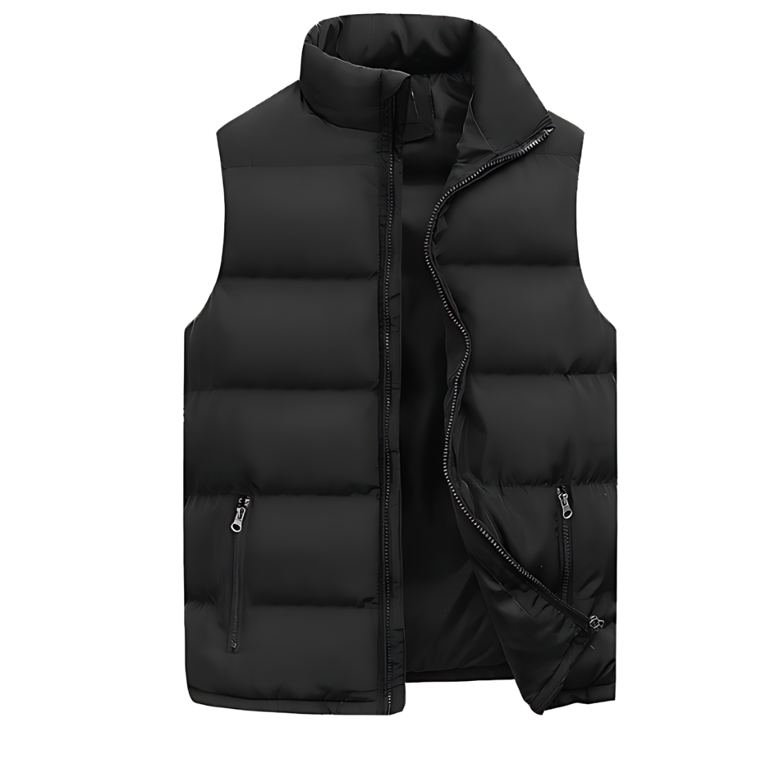 Walter | Men's Quilted Zip-Up Puffer Vest - Image 3