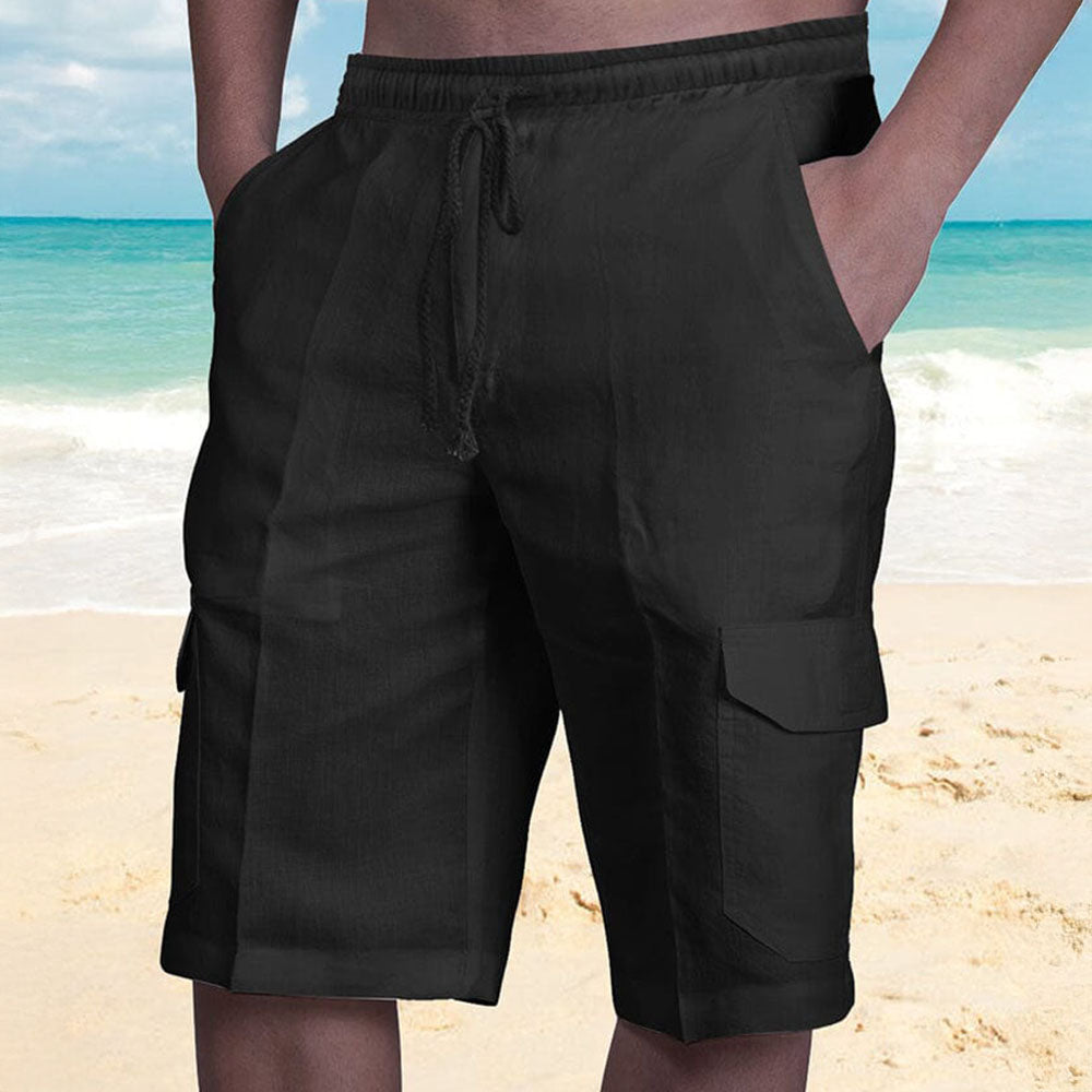 Clarence | Stylish Linen Cargo Shorts for Summer - Image 4