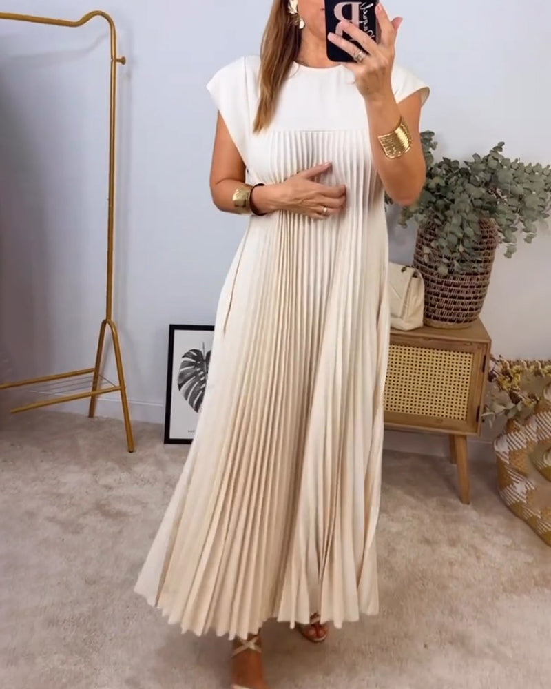 Martha | Elegant Pleated Maxi Dress - Image 2