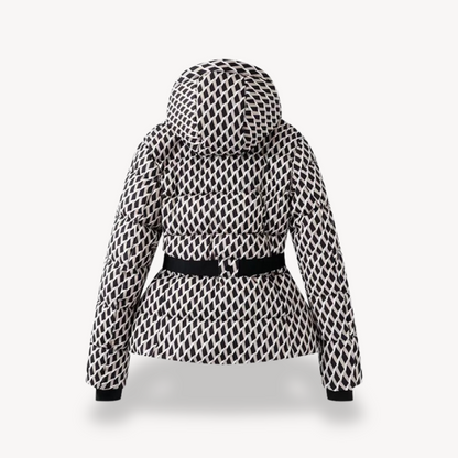 Riley | Women's Hooded Belted Puffer Jacket - Image 2