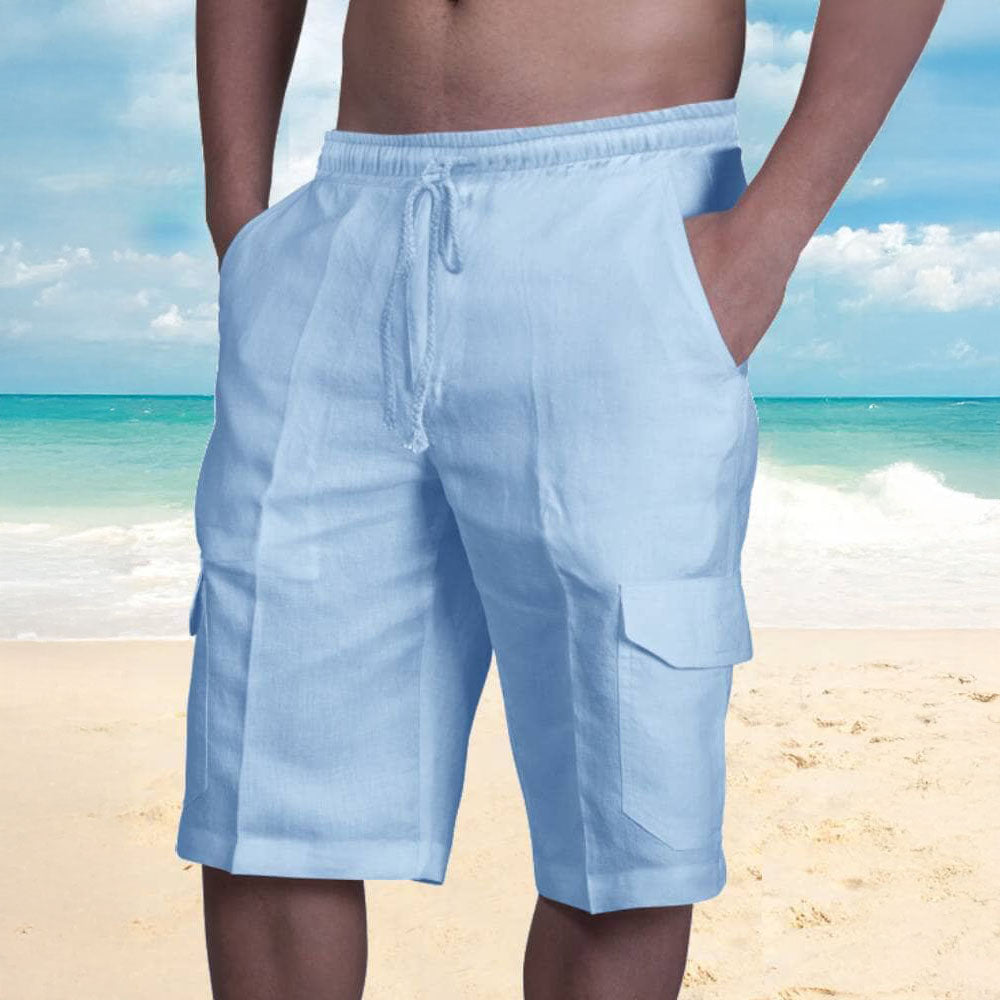 Clarence | Stylish Linen Cargo Shorts for Summer - Image 2