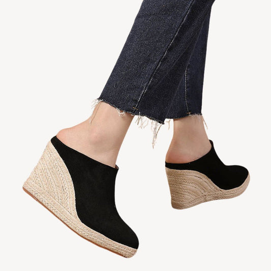 Zara | Comfortable Orthopedic Wedge Espadrille Slides - Image 1
