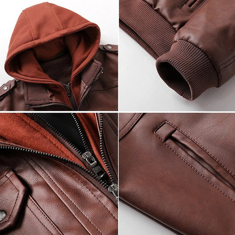 Leonard | Men's Hooded Bomber Jacket - Image 7