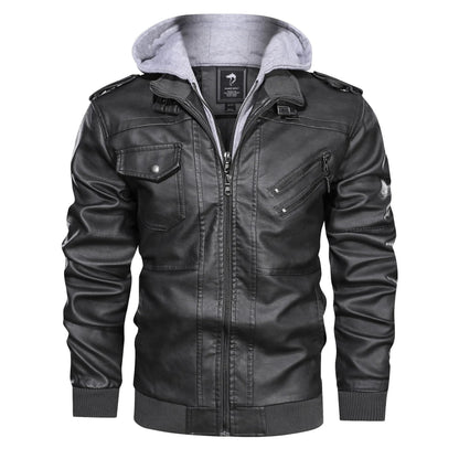 Leonard | Men's Hooded Bomber Jacket - Image 3