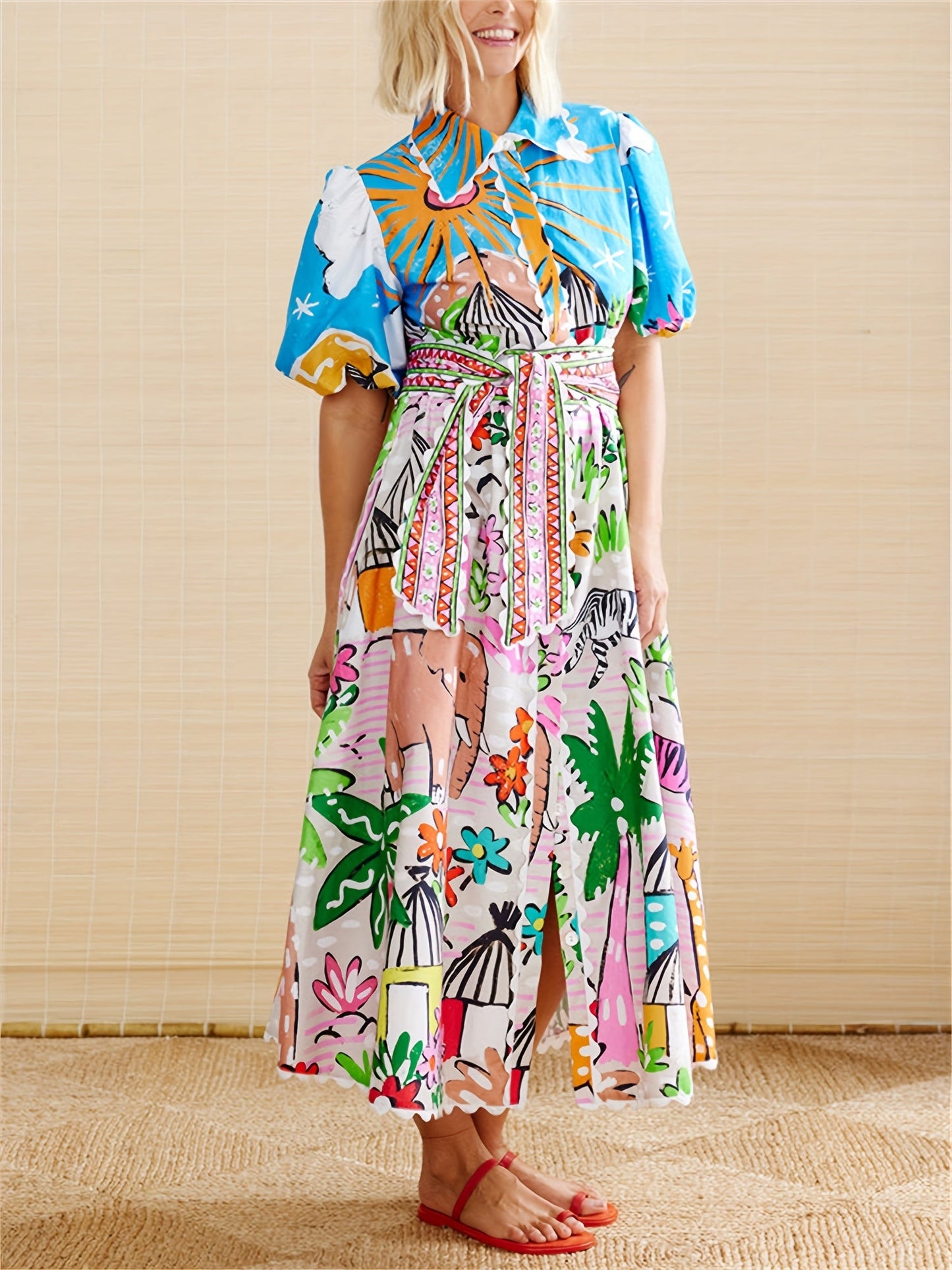 Carolyn | Chic Linen Midi Dress for Summer - Image 5