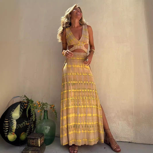 Gloria | Boho Maxi Tie-Dye Dress Set - Image 1