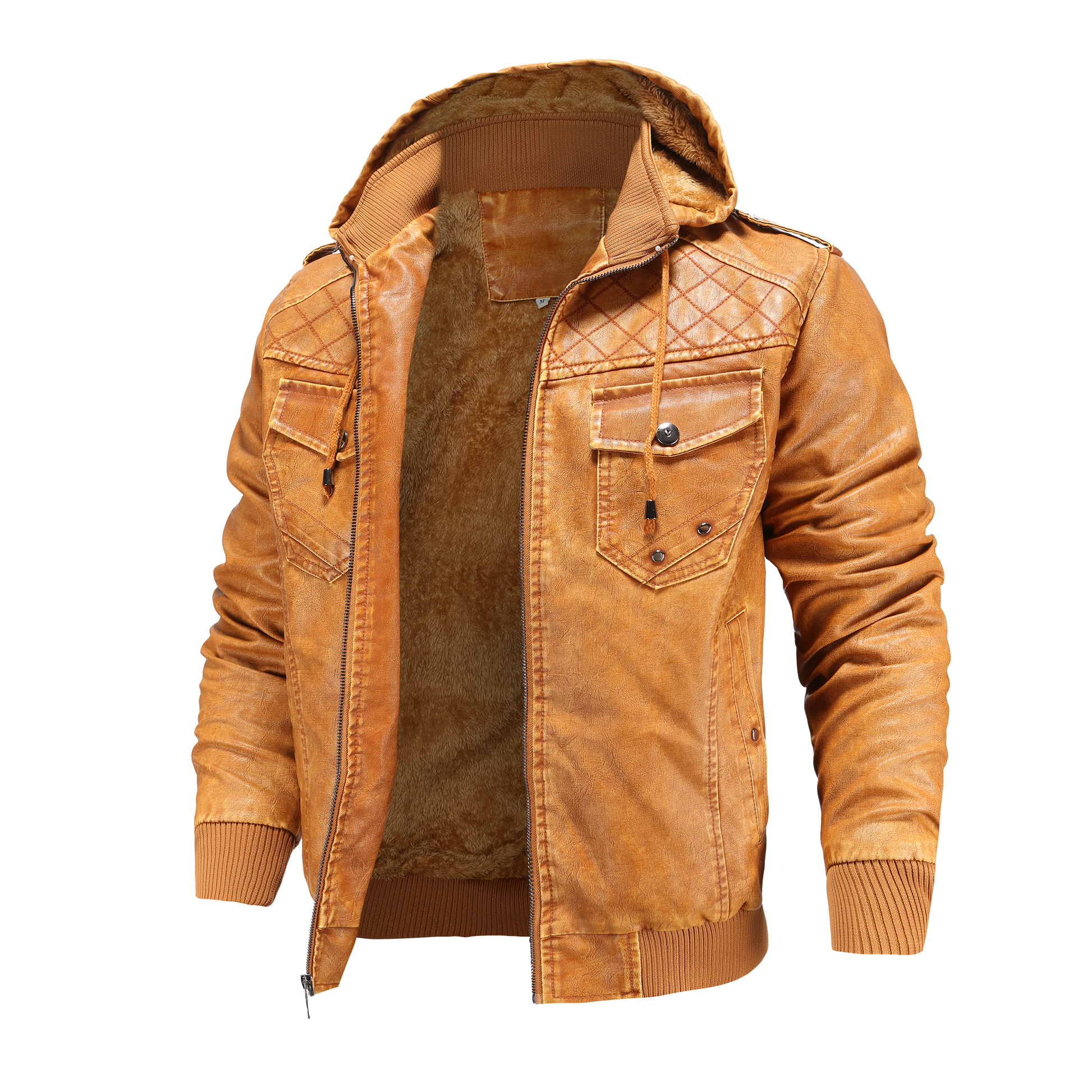 Dorian | Men's Hooded Bomber Jacket - Image 3