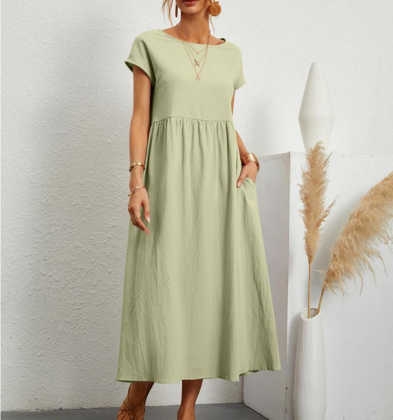 Sylvia | Elegant Relaxed Fit Midi Dress - Image 3