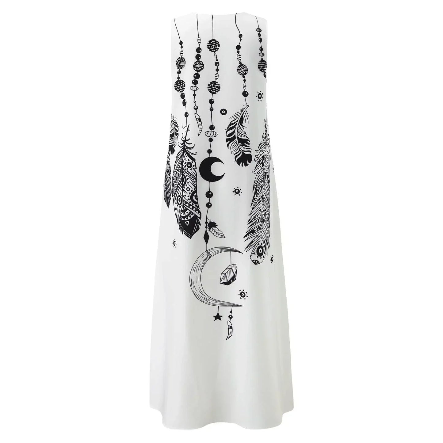 Mia | Sleeveless Butterfly Print Maxi Dress with Pockets - Image 15