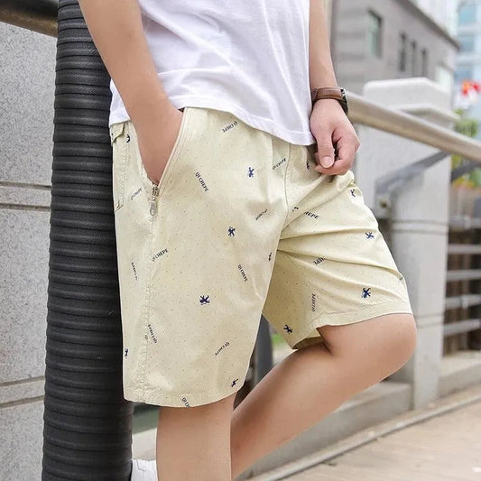 Benjamin | Breathable Cotton Blend Relaxed Fit Knee-Length Shorts with Zip Pocket - Image 1