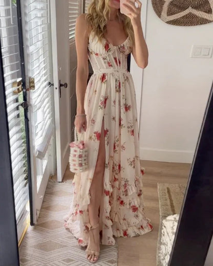 Shannon | Women’s Elegant Draped Midi Dress with Defined Waist and Flowy Skirt - Image 1