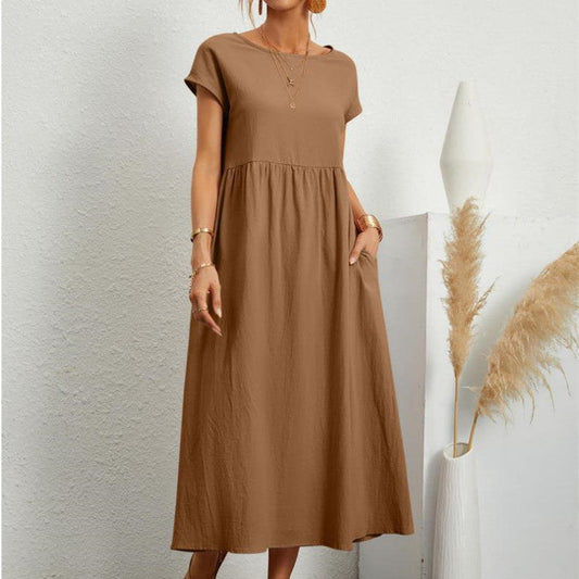 Sylvia | Elegant Relaxed Fit Midi Dress - Image 1
