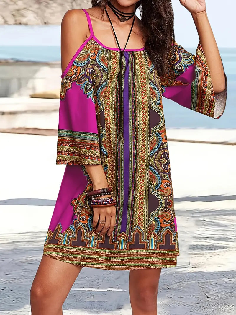 Cheryl | Shoulder Dress - Flowy Casual Mini - Image 1