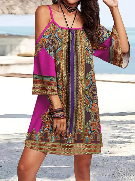 Cheryl | Shoulder Dress - Flowy Casual Mini - Image 1