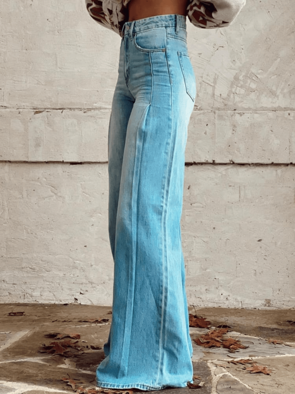 Nancy | High-Waisted Wide-Leg Denim Pants - Stylish and Comfortable - Image 2