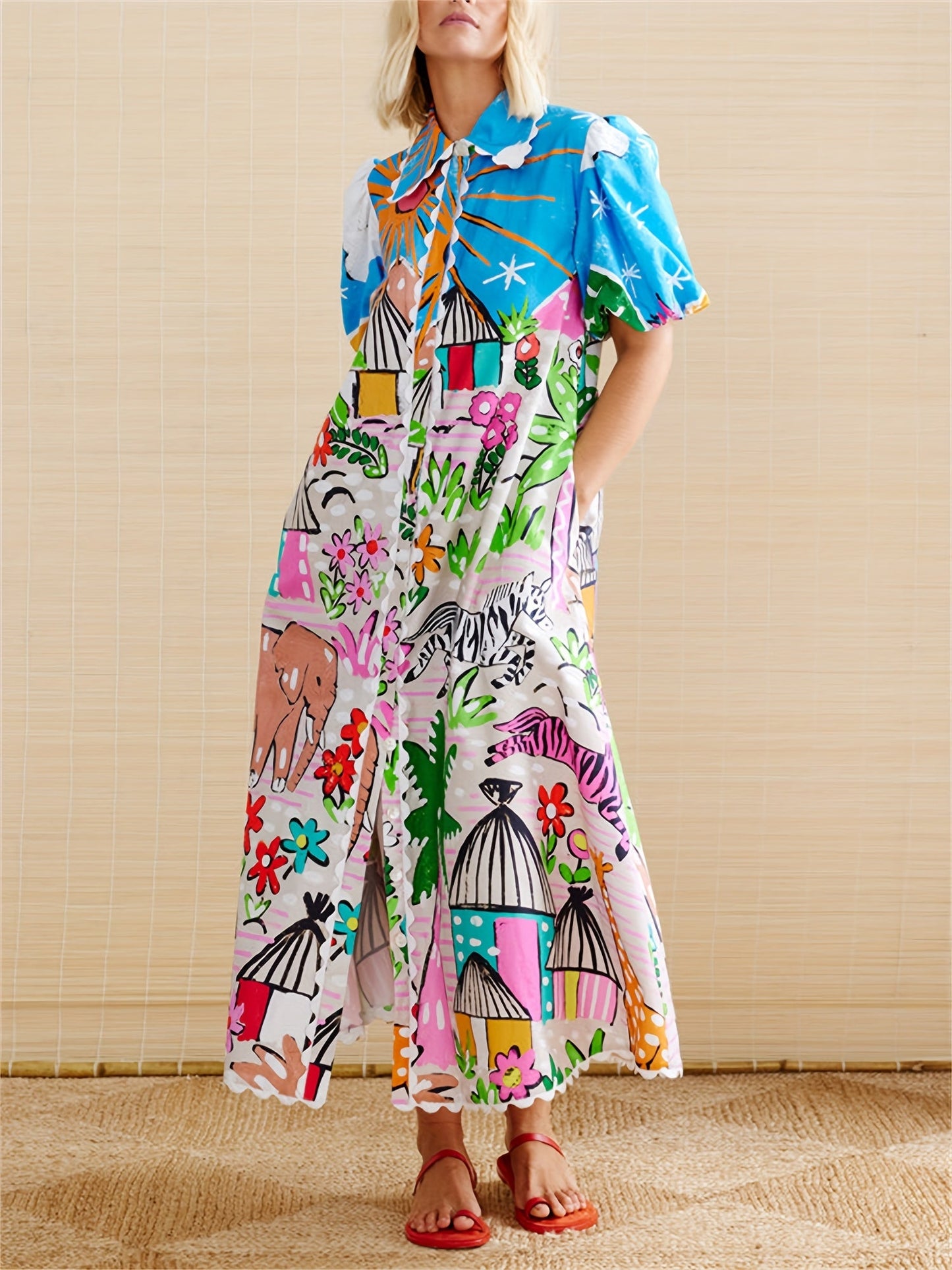Carolyn | Chic Linen Midi Dress for Summer - Image 3