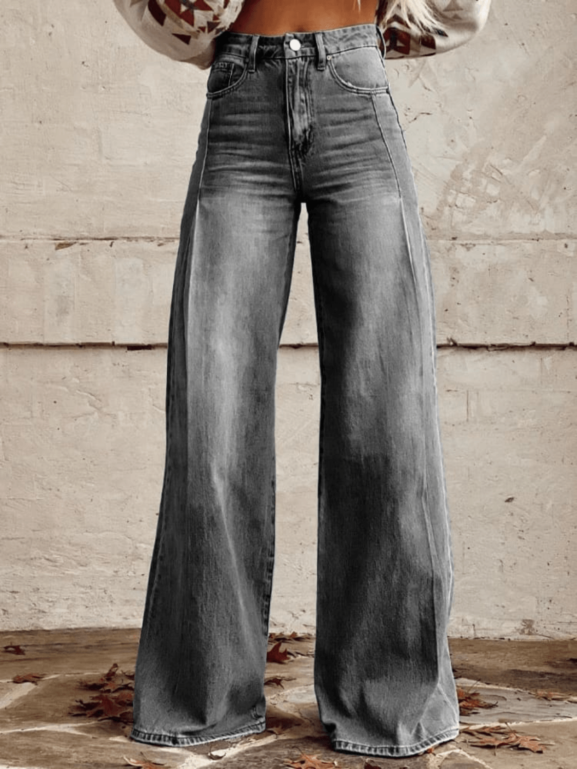 Nancy | High-Waisted Wide-Leg Denim Pants - Stylish and Comfortable - Image 3