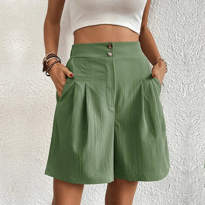 Couture-moda | High-Waisted Pleated Shorts - Lightweight Summer Style - Image 4
