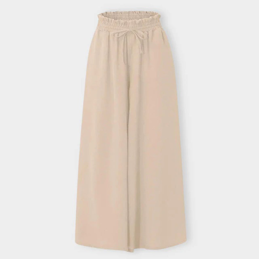Gabriella | High Waist Elastic Skirt with Drawstring - A-Line - With Pockets - Long and Airy - Image 9