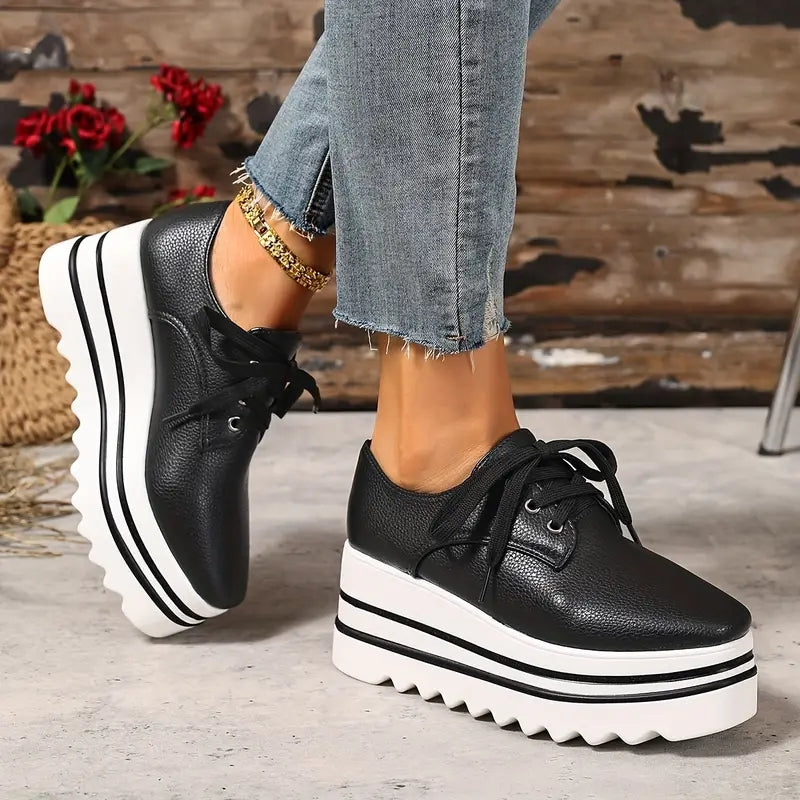 Remy | Men's Platform Lace-Up Oxford Shoes - Image 7