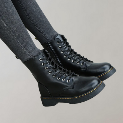 Kelsey | Women's Lace-Up Combat Ankle Boots - Image 4