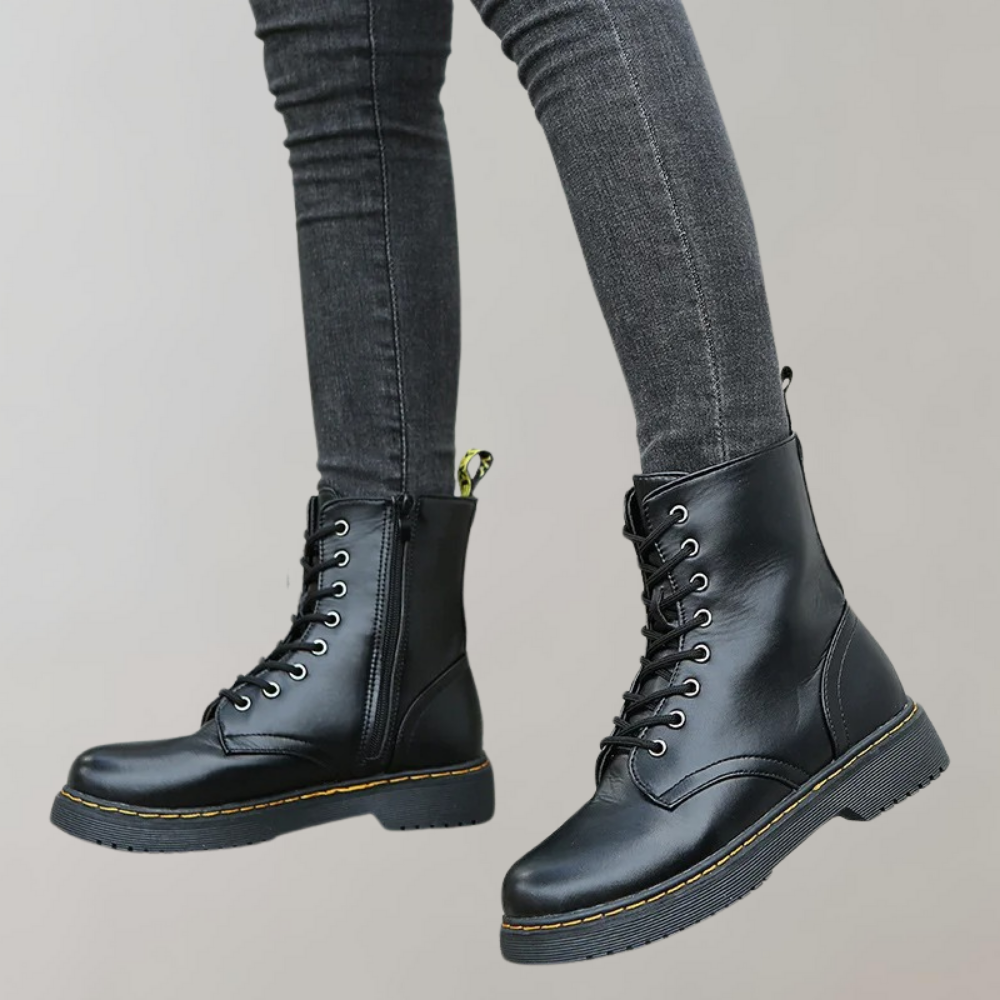 Kelsey | Women's Lace-Up Combat Ankle Boots - Image 5