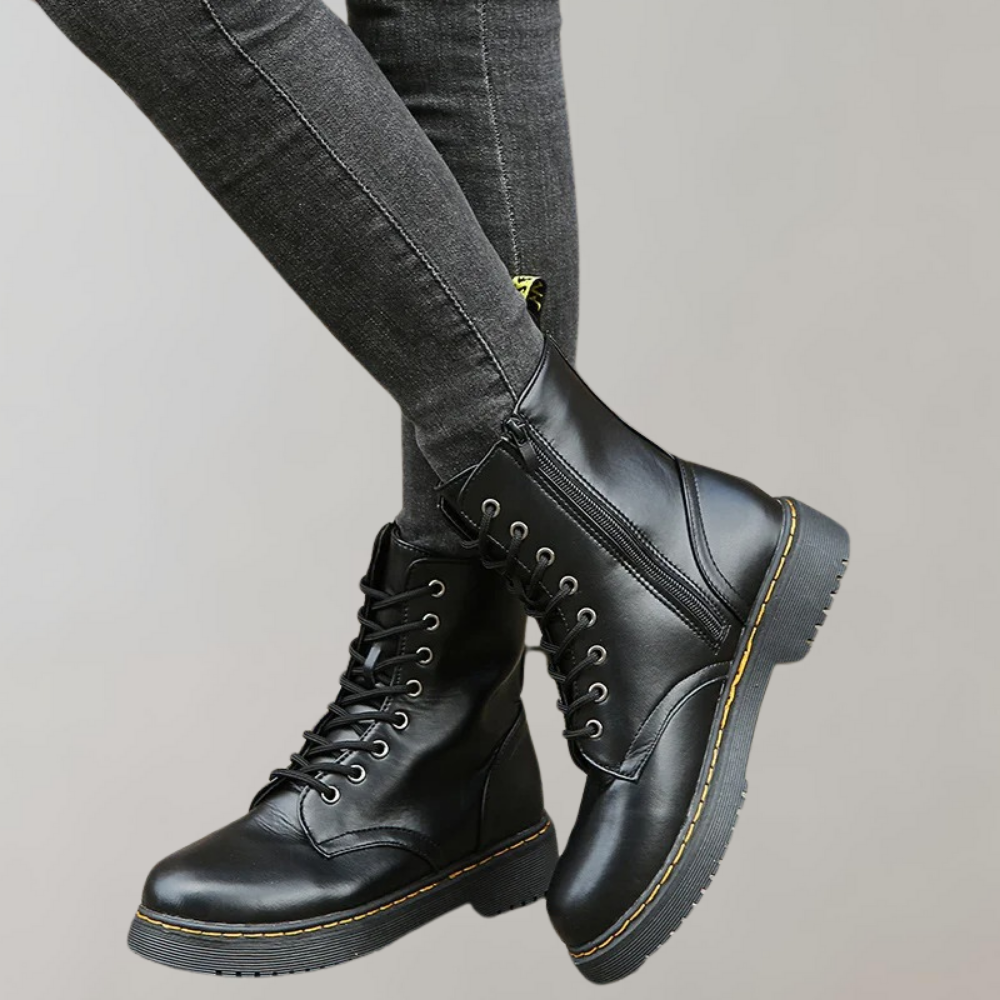 Kelsey | Women's Lace-Up Combat Ankle Boots - Image 7