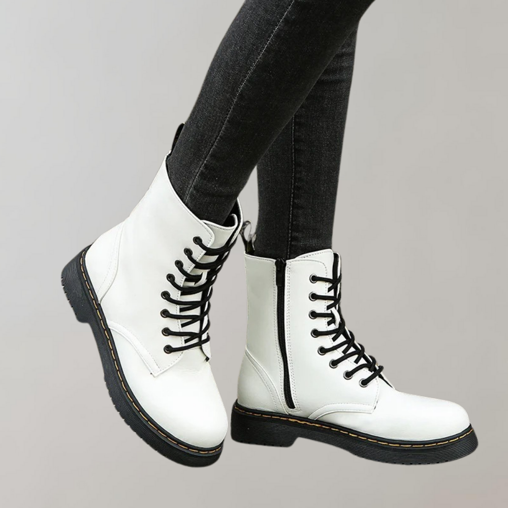 Kelsey | Women's Lace-Up Combat Ankle Boots - Image 12