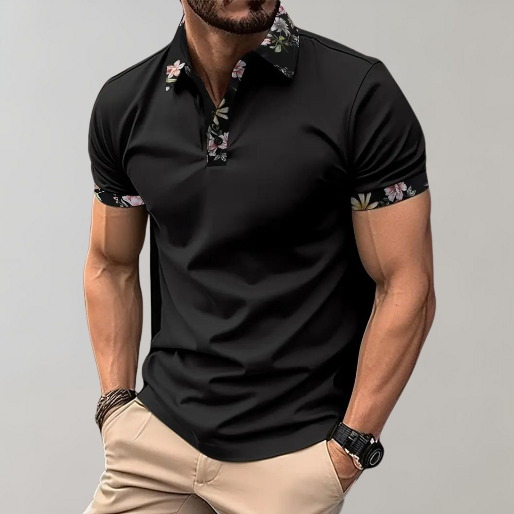 Nevin | Classic Fit Soft Breathable Fabric Short Sleeve Polo Shirt - Image 5