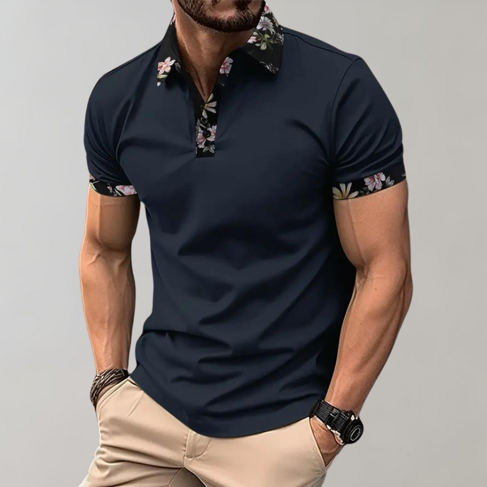 Nevin | Classic Fit Soft Breathable Fabric Short Sleeve Polo Shirt - Image 13