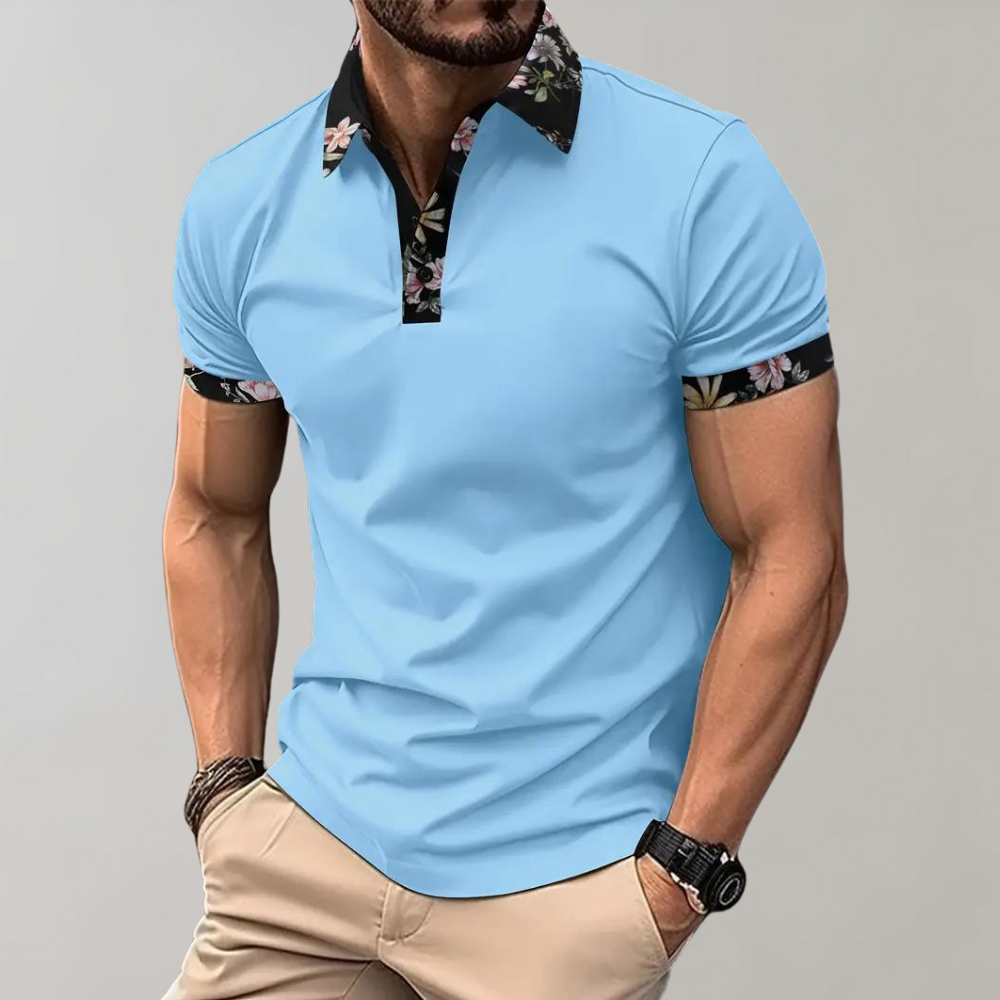 Nevin | Classic Fit Soft Breathable Fabric Short Sleeve Polo Shirt - Image 16